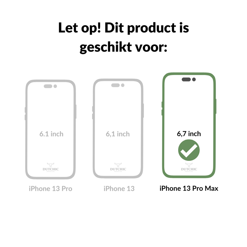 Dutchic iPhone 13 Pro MAX Uitneembare leren hoesje - Dark Blue