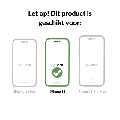 Dutchic iPhone 13 Uitneembare leren hoesje - Grijs / Grey