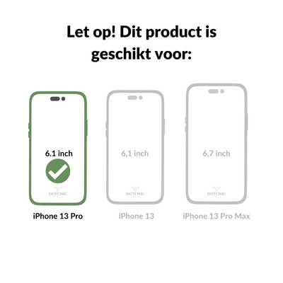 Dutchic iPhone 13 Pro Uitneembare leren hoesje - Grijs