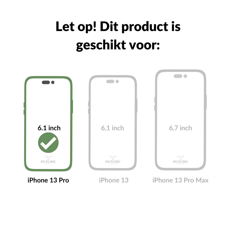 Dutchic iPhone 13 Pro Uitneembare leren hoesje - Dark Blue