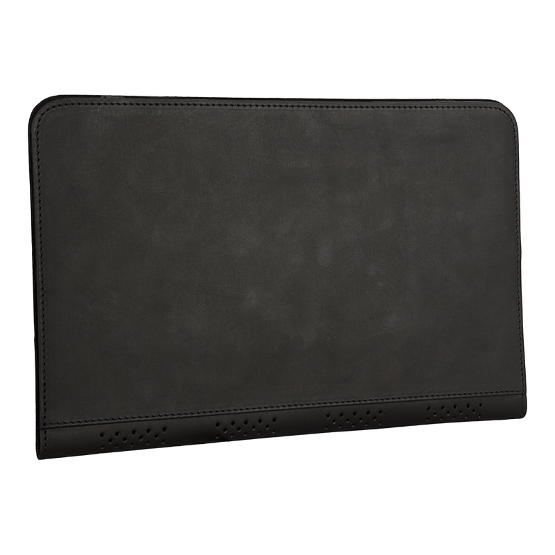 Lederen beschermings hoesje voor Apple Macbook Air 11 inch - Antic Zwart