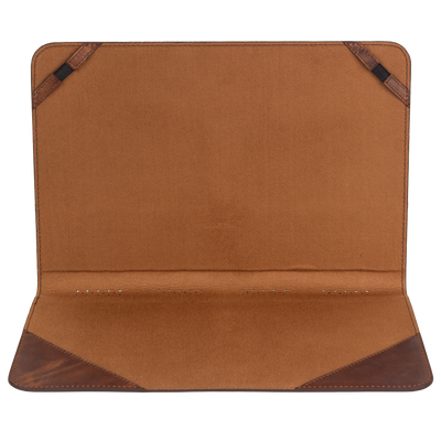 Lederen beschermings hoesje voor Apple Macbook Air 11 inch - Antic Bruin
