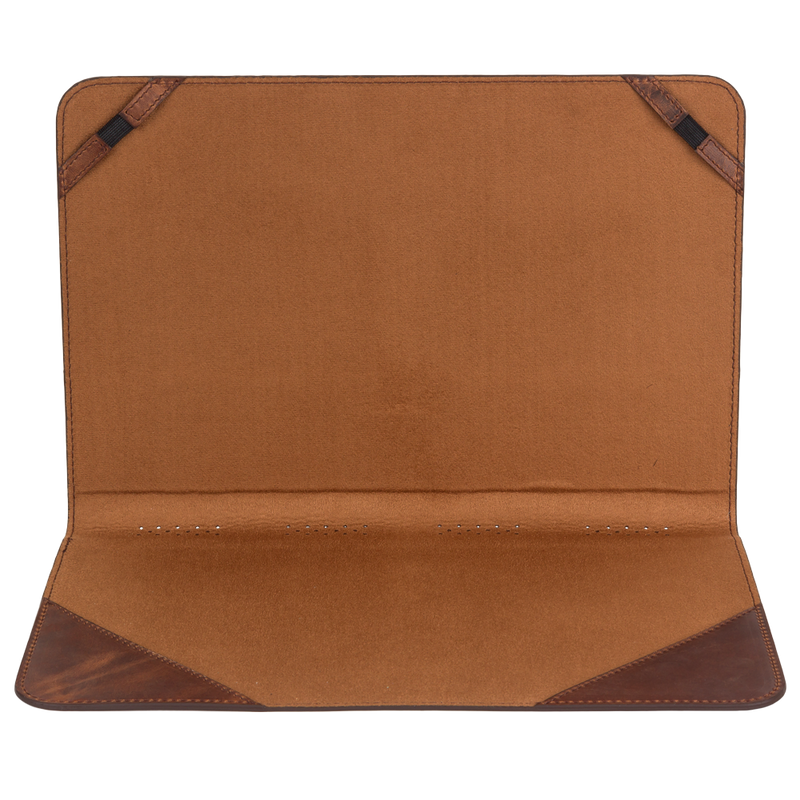 Lederen beschermings hoesje voor Apple Macbook Air 11 inch - Antic Bruin