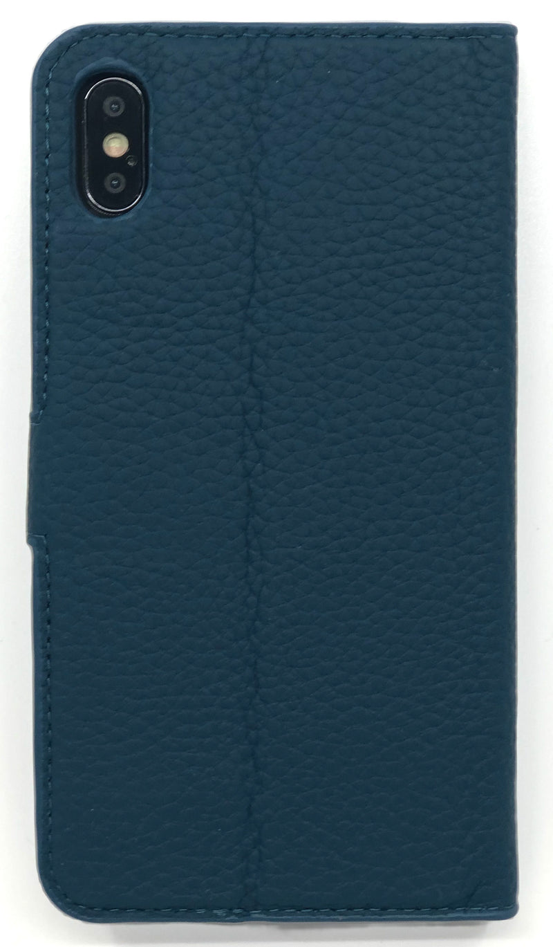 Lederen Booktype iPhone Xs Max - Marine Blauw