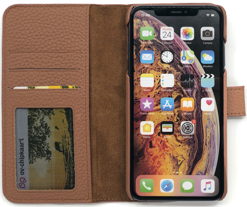 Lederen 2 in 1 Booktype iPhone X / XS - Bruin