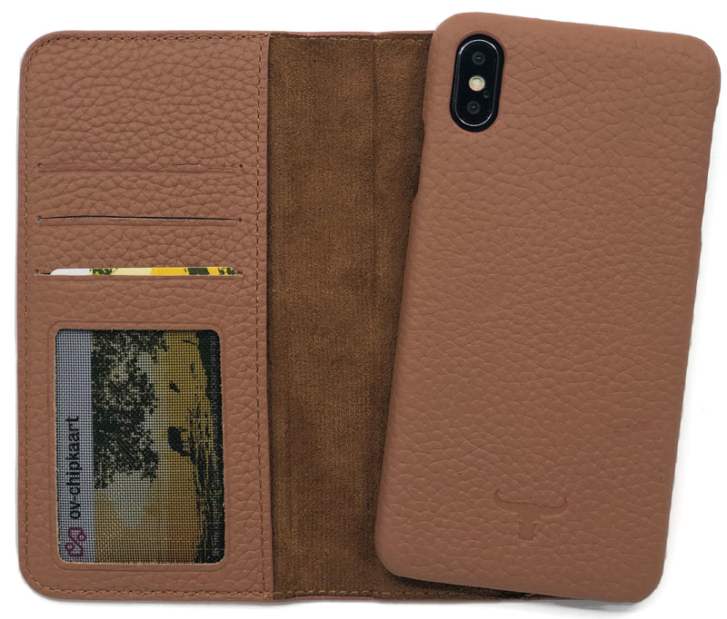 Lederen 2 in 1 Booktype iPhone X / XS - Bruin