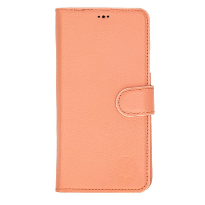 Mjora 2 in 1 Volledig Luxe Leren Booktype iPhone 11 Pro MAX leren hoesje - Zalm Roze