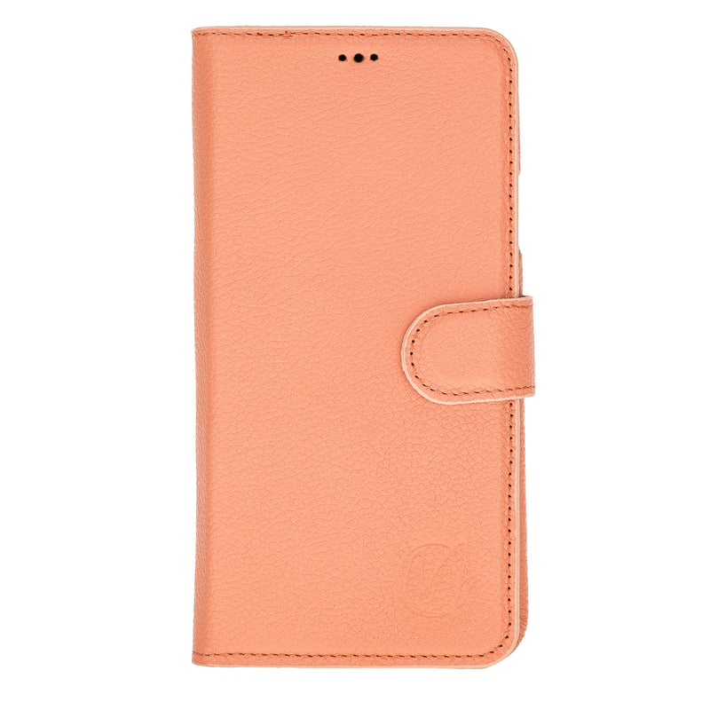 Mjora 2 in 1 Volledig Luxe Leren Booktype iPhone 11 Pro MAX leren hoesje - Zalm Roze
