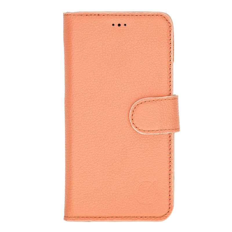 Mjora 2 in 1 Volledig Luxe Leren Booktype iPhone 11 Pro leren hoesje - Zalm Roze