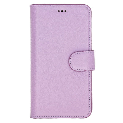 Mjora 2 in 1 Volledig Luxe Leren Booktype iPhone 11 Pro leren hoesje - Lila paars