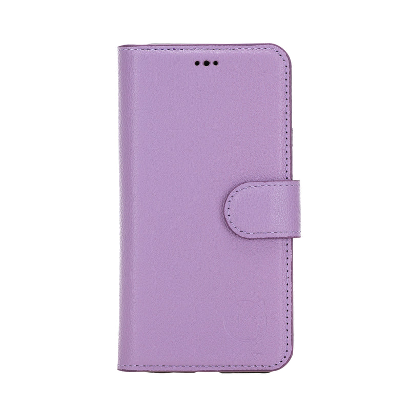 Mjora 2 in 1 Luxe Leren Booktype iPhone 11 Pro  leren hoesje- Lila Paars