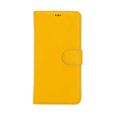 Mjora 2 in 1 Volledig Luxe Leren Booktype iPhone 11 Pro MAX leren hoesje- Geel