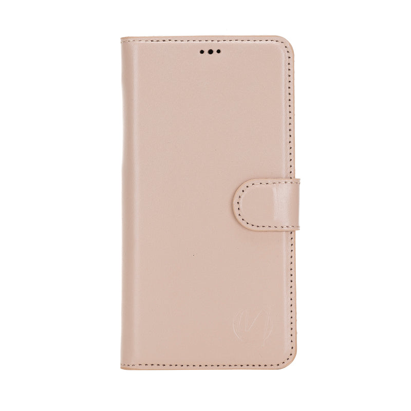 Mjora 2 in 1 Volledig Luxe Leren Booktype iPhone 11 Pro MAX leren hoesje - Nude Roze