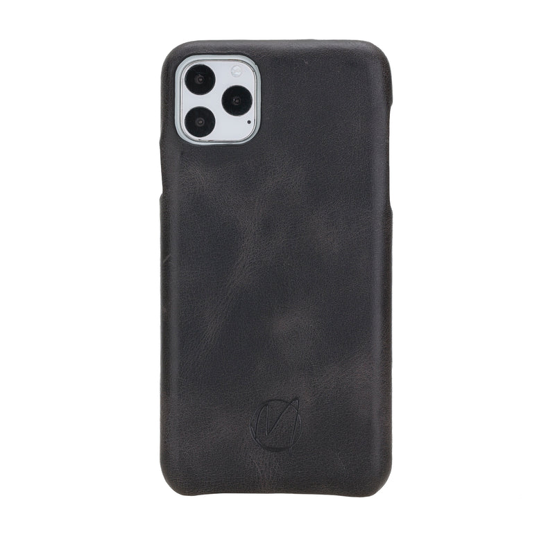 Mjora 2 in 1 Volledig Luxe Leren Booktype iPhone 11 Pro MAX leren hoesje - Antic Zwart