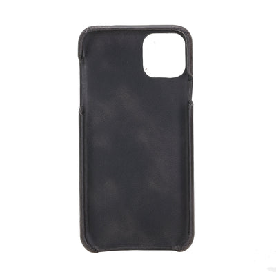 Mjora 2 in 1 Volledig Luxe Leren Booktype iPhone 11 Pro MAX leren hoesje - Antic Zwart