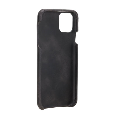 Mjora 2 in 1 Volledig Luxe Leren Booktype iPhone 11 Pro MAX leren hoesje - Antic Zwart