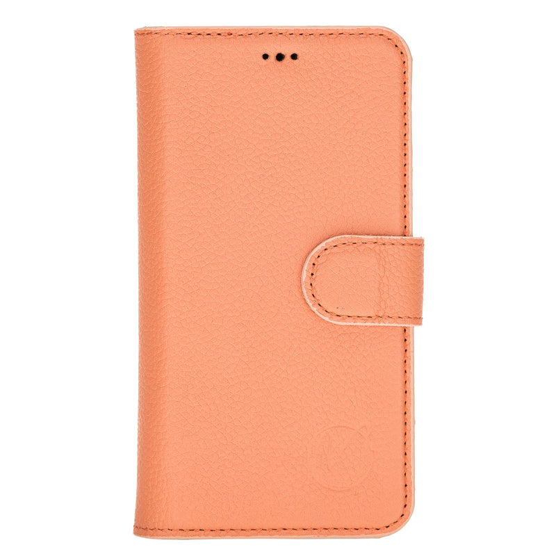 Mjora 2 in 1 Luxe Leren Booktype iPhone 11 Pro  leren hoesje - Zalm Roze