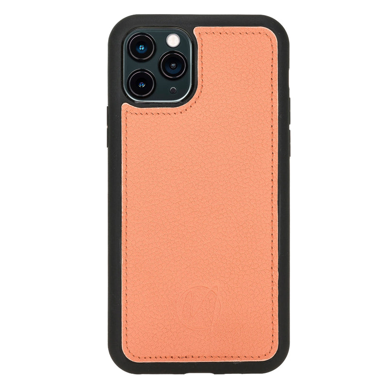 Mjora 2 in 1 Luxe Leren Booktype iPhone 11 Pro  leren hoesje - Zalm Roze
