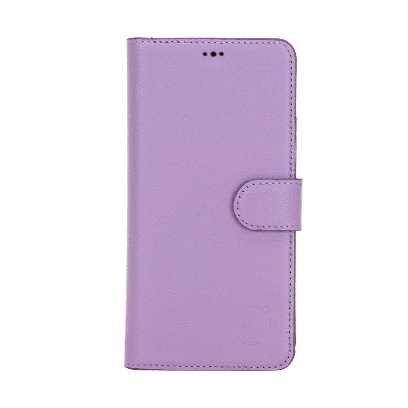 Mjora 2 in 1 Luxe Leren Booktype iPhone 11 Pro Max leren hoesje - Lila Paars