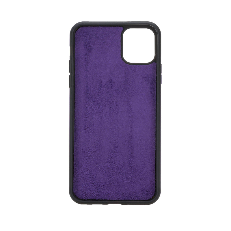 Mjora 2 in 1 Luxe Leren Booktype iPhone 11 Pro Max leren hoesje - Lila Paars