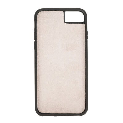 Mjora 2 in 1 Luxe Leren Booktype iPhone SE (2022 / 2020) / 8 / 7 / 6(s) leren hoesje - Nude Roze