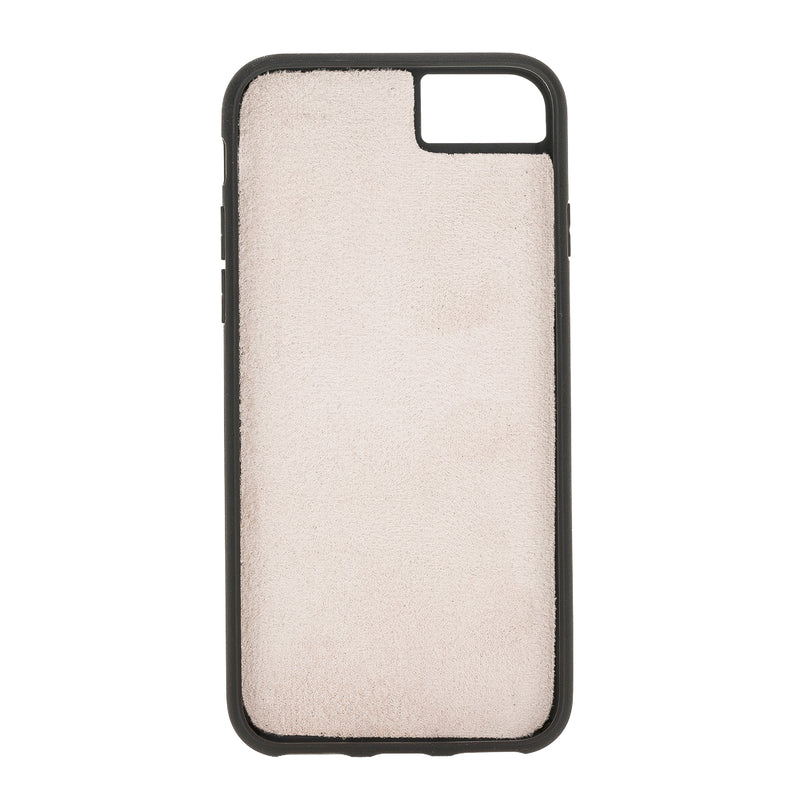 Mjora 2 in 1 Luxe Leren Booktype iPhone SE (2022 / 2020) / 8 / 7 / 6(s) leren hoesje - Nude Roze