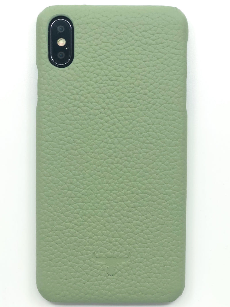 Lederen Booktype iPhone Xs Max - Matcha Green