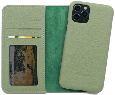 Lederen Booktype iPhone 11 Pro - Matcha Groen