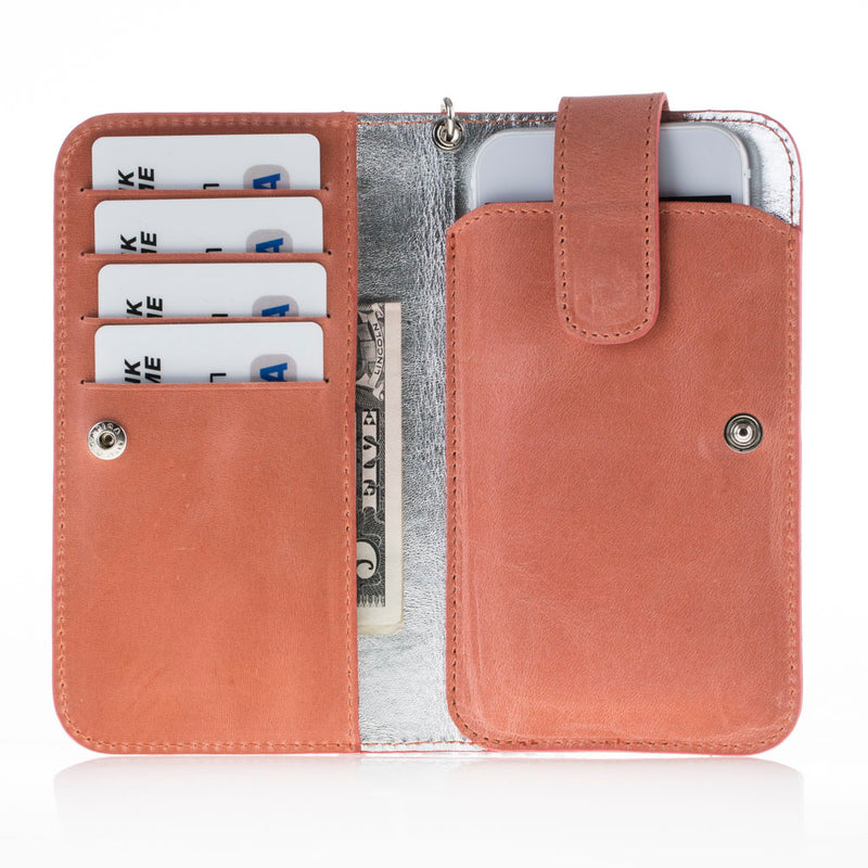 Lederen Universele Multi Flap Case | Roze