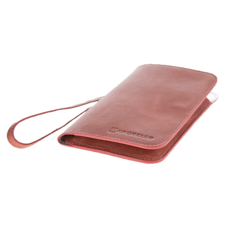 Lederen Universele Multi Flap Case | Roze