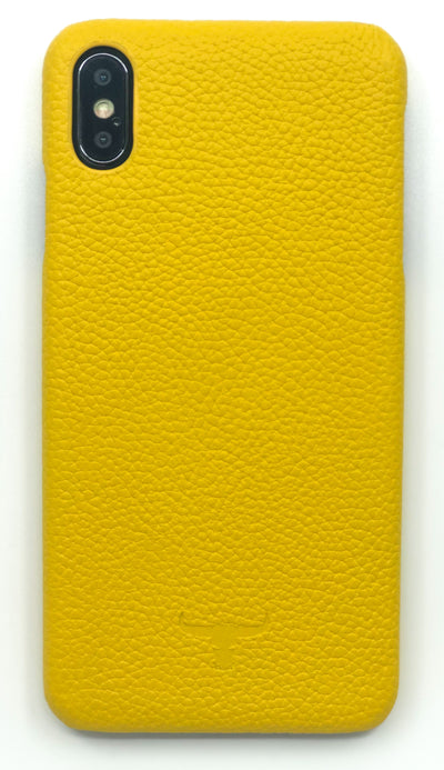 Lederen Booktype iPhone Xs Max - Geel