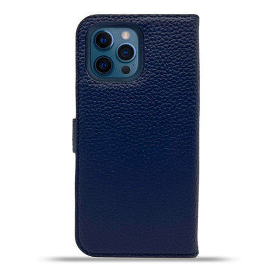 Dutchic iPhone 13 Pro Uitneembare leren hoesje - Dark Blue