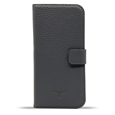 Dutchic iPhone 14 Uitneembare leren hoesje - Grey