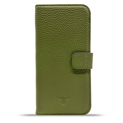 Dutchic iPhone 13 Pro Uitneembare leren hoesje - Matcha Green