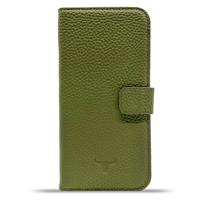 Dutchic iPhone 13 Pro MAX Uitneembare leren hoesje - Matcha Green