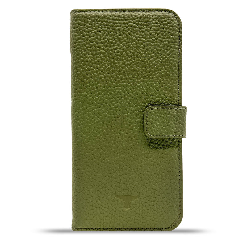 Dutchic iPhone 14 Pro Uitneembare leren hoesje - Green