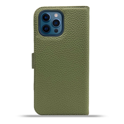 Dutchic iPhone 13 Pro Uitneembare leren hoesje - Matcha Green