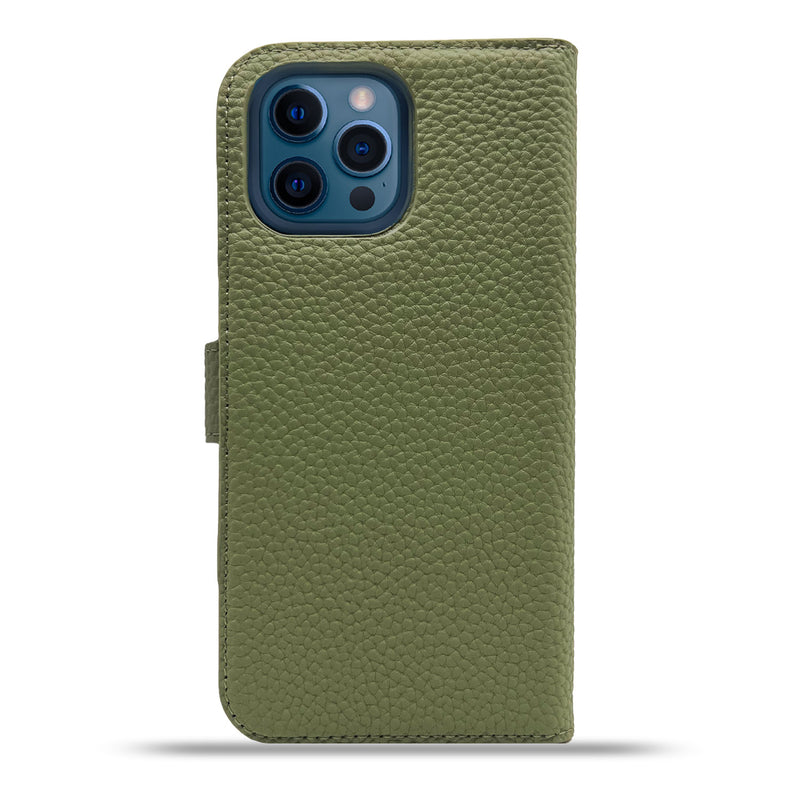 Dutchic iPhone 13 Pro Uitneembare leren hoesje - Matcha Green