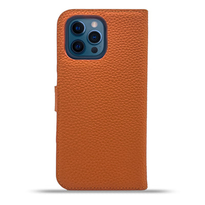 Dutchic iPhone 13 Pro MAX Uitneembare leren hoesje - Orange