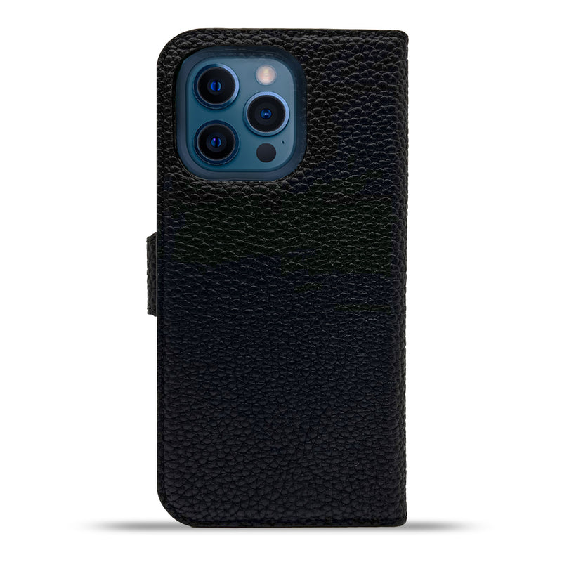 Dutchic iPhone 13 Pro MAX Uitneembare leren hoesje - Zwart