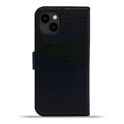 Dutchic iPhone 13 Uitneembare leren hoesje - Zwart
